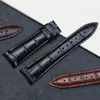 Frederique Constant Watch Band First Layer Leather Pin Buckle 23mm Black and Dark Brown Men Watch Belt 240320에 적합한 Sauppo
