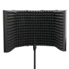 Tillbehör Full5 Panel Foldbar Studio Microphone Isolation Shield Recording Sound Absorber Foam Panel