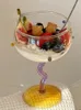 Wijnglazen gekleurde jelly bean warmtebestendige glazen glazen glazen geleid creatief cocktail ijs dessert cadeau voor vriendin Kawaii Cups