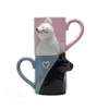 2st Luxury Kiss Cat Cups Par Ceramic Mugs Gift Par Anniversary Morning Mug Milk Coffee Tea Breakfast Valentines Day