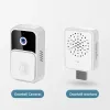 Sonnette de porte 1080p UHD Wireless Doorbell Tuya App 2.4G WiFi Video sans fil Bell Vision nocturne Vision de porte Caméra Vocation pour appartements pour appartements