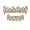 Luxo de alta qualidade irregular 8 dentes micro inserir zircon hip hop grillz 925 esterlina prata moissanita jóias