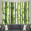 Tapissries 3D Gröna blad Tapestry Tropical Plant Wall Hanging Farmhouse Home Decor Drabellduk Bedstrast Tenture Mattor