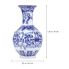 Vases Blue And White Porcelain Vase Chinoiserie Exquisite Flower Container Decorative Ceramics Crafts For Home Art