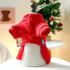 Saia de natal de vestuário para cães para cães pequenos vestido feminino doce inverno outono renander walking