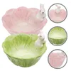 Ensembles de vaisselle en céramique Bols de Pâques en forme de chou Serve Salad Bowl Fruit Dessert Breakfast Cereal Kitchen Table Voleille