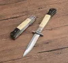 Tactical Folding Knife D2 Satin Blade Cow Bone Handle Outdoor Camping Hiking EDC Pocket Knives With Nylon Bag8064241