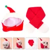 Appareils pour chiens Pet Christmas Set Chapeaux Maison chaude pour chiens Coiffure Décorer Chotf Scarf Flanelle DÉCORATIVE