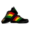 Scarpe casual istantarts jamaica bandiera stampa femmina flat sneaker comode per donne allacciata calzature nere di moda zapatos