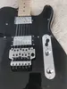 Guitare électrique noire de haute qualité, accessoires matériels de nickel chrome, OEM Floyd Rose Tremolo, en stock, expédition rapide, prise en charge de la personnalisation