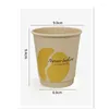 Disposable Cups Straws 25pcs Coffee Milk Tea Cup 330ml Creative Paper Drink Takeaway Packaging Party Brithday Wedding With Lid