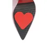 1 Paar Love Heart High Heel Anti-Rutsch-Schlupf-Selbstkleber schützender Sohle Aufkleber rote Liebesform Nicht-Schlupf-Schutzpolster Kissen Innensohle