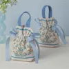 Geschenkwikkeling 2024 Retro Flower Handheld Candy Tags Huwelijksgeschenken Pakpakket Portable Drawstring Opslag Groothandel