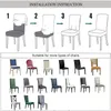 Couvre-chaise 2/4 pièces Couverture élastique Real Velvet Tissu Super Soft Office Soutr Cas Tetch pour salle à manger El