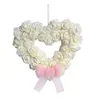 Fleurs décoratives de la Saint-Valentin blanc artificiel fleur couronne de soie rose rose romantique en forme de coeur en forme de coeur extérieur de mariage décoration de maison