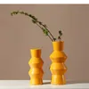 Vaser keramisk vasgeometri abstrakt blomma tillbehör hydroponics modern hemdekoration bröllop