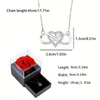 Colliers pendants Collier de forme de coeur infini élégant avec boîte cadeau de rose de luxe pour sa petite amie Christmas Valentin Anniversaire