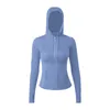 24 jackets hoodies sweatshirts yoga wear womens Body building exercise all-match jacket coats double-sided sanding fitness hooded Long Sleeve clothes
