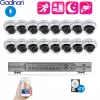 Système Gadinan H.265 16CH 8MP 4K POE NVR Détection du visage Système CCTV 5MP 4MP Microphone Poe IP Camerie Video CCTV Kit de surveillance