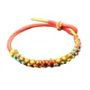 Charm Bracelets Handmade Chinese Bangle Lucky Peach Flower Knots Bracelet Elastic Wristchain Drop