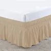 Bed Skirt Elastic Ruffles BedSkirt Soft Comfortable Wrap Around Fade Resistant Cover Without Surface Couvre Protector