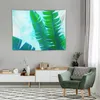 Tapestries Vibrant Banana Leaves - Tropical Green And Blue Tapestry Wall Deco Room Decorations Aesthetic