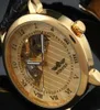 2021 Gents d'arrivée Men039S Golden Case Skeleton Dial Clear Back Fashion Roma Dial Watch8295528