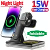 Spieler 15W Wireless Ladegerät Ständer 3 in 1 für iPhone 14 13 12 Pro Max 11 x XR 8 Fast Ladedockstation für Apple Watch 8 7 6