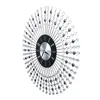 Väggklockor 43 cm vintage Crystal Sunburst Clock Luxury Diamond Large Morden Da Parete Design Home Decor Wandklok