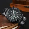 86 Laojia Six Needle Multifunctional Trendy Men's Fashion Steel Band Quartz Watch 17