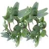 Fleurs décoratives 2 pcs simulées guirlande anneau eucalyptus couronne bougies anneaux festivals festivals centres de mariage pour tables