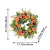 Decorative Flowers Harvest Wreath 17.72 Inch Decoration Multifunctional Colorful Handmade Autumn For Indoor Outdoor Wall Fireplace