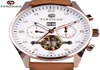 Offired 2017 British Fashion Style zamszowe paski męskie Męskie zegarki Top marka luksusowa Tourbilliard Automatic Mechanical Watch zegar zegarowy Men6367085