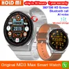 Bekijkt 390*390 MD3 MAX Smart Watch Men Sports Bluetooth Call Informatie Herinnering Draadloos opladen IP68 Waterdichte smartwatch -vrouwen