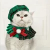 Hundkläder katt jul åttonal hatt krage haklappar accessoarer kläder klä upp husdjur halsduk för pos