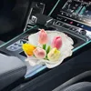 Fiori decorativi decorazioni per auto per tulipano artificiali touli touli di fiore eleganti accessori interni per automobili auto romantici