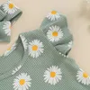Set di abbigliamento Princess Floral bambine outfit estivi per la manica graziosa per manica per manica per manica cannoni cortometrali davanti a 3 pcs set abiti nati
