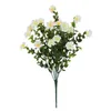 Flores decorativas Orquídeas de grama artificial Eucalipto folhas Magnolia Daffodils ao ar livre decoração de jóias de jóias por atacado