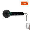 Lock Tuya APP Phone Remote Control Fingerprint Password Lock Electric Biometric Door Single Latch Lock Builtin Lithium Battery