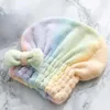 Towel Thick Coral Fleece Hair Drying Caps In Colorful For Women Ultrafine Fiber Towels Fast And Super Absorbent Head Wrap