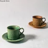 Tazze giapponesi di caffè fatti a mano in giapponese e set da tè pomeridiano set fatto a mano piccolo latte espresso squisito