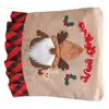 Chair Covers Christmas Back Cover Adorable Cartoon Santa Gnome Decoration Dropship