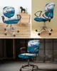 Stoelbedekkingen Sea Ocean Dolphin Whale elastische fauteuil Computer Cover Stretch verwijderbare kantoor SLIPCOVER Split -stoel