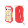 Brinquedo de bebê de plástico para acima de 1 ano de idade de bebê eletrônico, brinquedo bebê telefone celular Toy Learning Musical Toy 240327