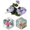 装飾花ブーケ人工結婚式1バンチ植物の装飾装飾偽の花庭のゼラニウムホームリビングルーム