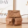 10A مرآة جودة Gril Designer حقيبة ظهر صغيرة على ظهر الظهر Mini Classic Flap Crossbody Calfskin Bag 17.5 سم مع صندوق C500