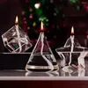 Candle Holders Modern Refillable Glass Oil Lamp Clear Holder Unscented Burning Tealight Candles For Essential Friend