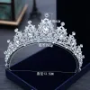 Köpüklü Bling Kristal Başlıklar Rhinestone Süslenmiş Gelin Taç Yeni Tasarım Gelin Tiaras Tiaras Aksesuarları Zincir Kafa Bandı Saç Aksesuarları Takılar