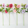 Decorative Flowers Artificial Flower Iron Chopsticks Silk Cloth Sunflower Double Bell Grass Arrangement Wedding Home Decoration