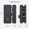 Sistema scorrimento della porta vetrosa TTLOCK Bluetooth Blocco Passaggio Modalità G2 Gateway WiFi Opzionale sblocco Smart Lock Lock Office Security